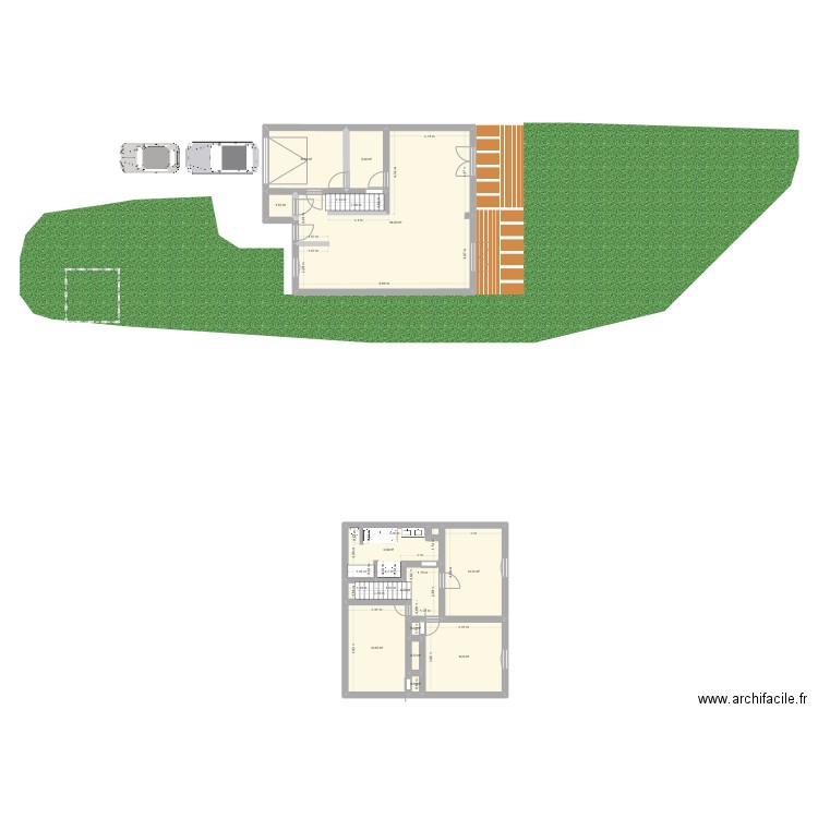 maison2. Plan de 12 pièces et 136 m2
