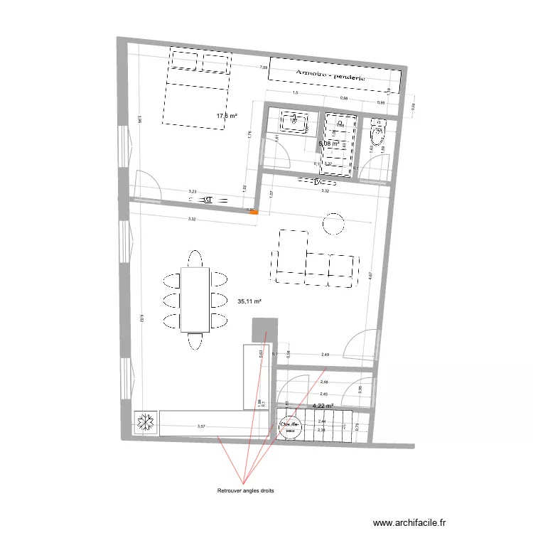 GRAVESON APPART 2 - V1. Plan de 