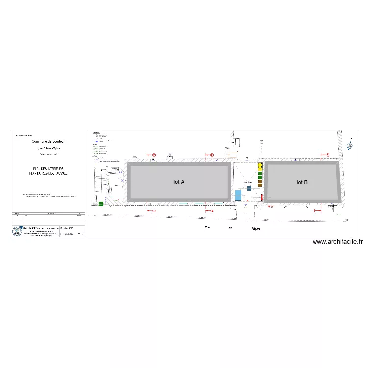 Surface PM. Plan de 2  et 108 m²