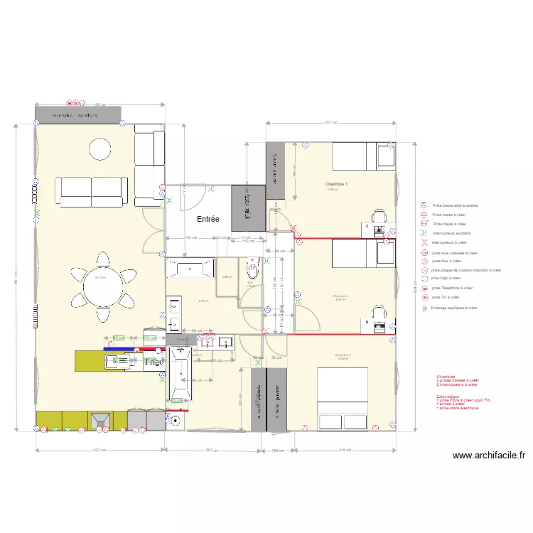 Option 4 electricit&eacute;. Plan de 