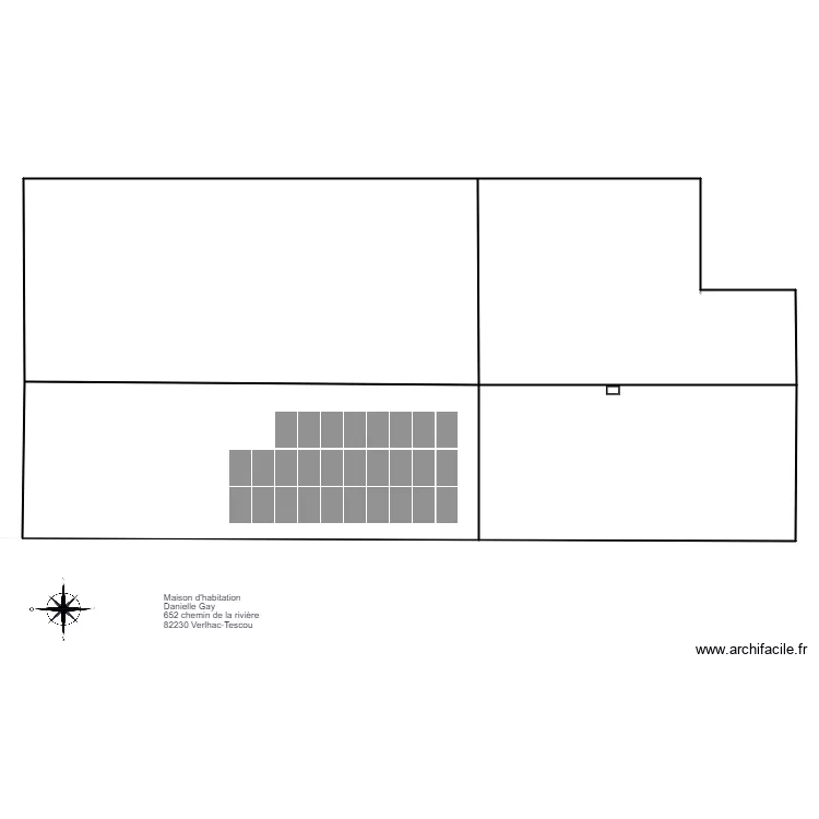 panneaux photovolta&iuml;ques sur toiture. Plan de 