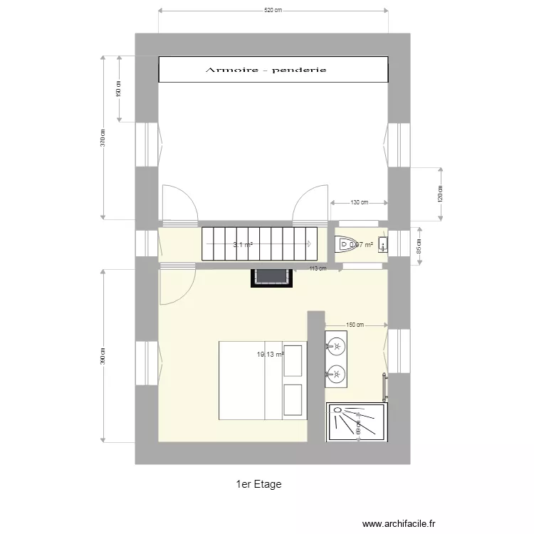 Maisoncelle en Brie 1er Etage Projet 1. Plan de Maisoncelle en Brie 1er Etage Projet 1. Plan de