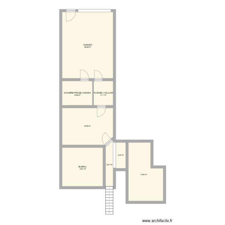 RDC. Plan de 0 pièce et 0 m2