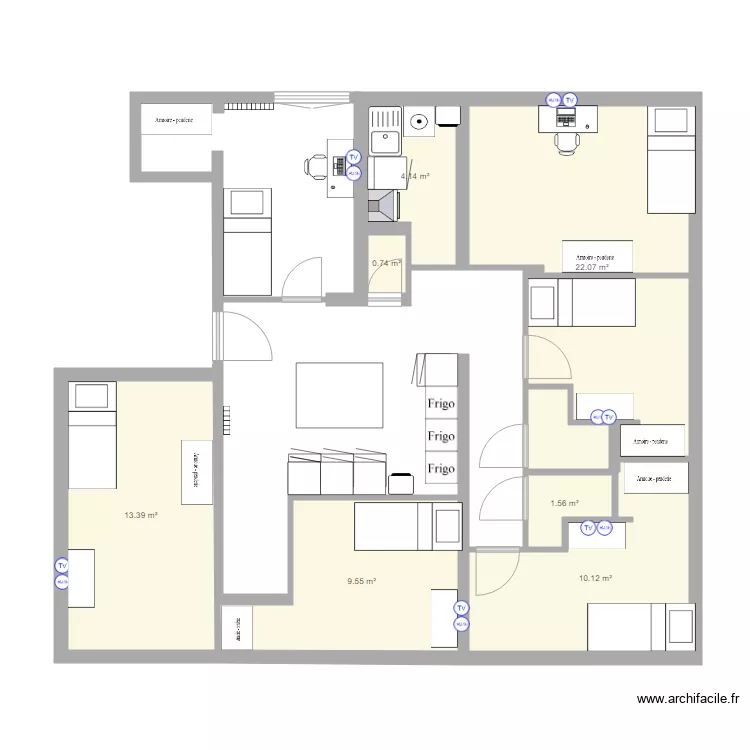 EVRY 2 VF. Plan de 