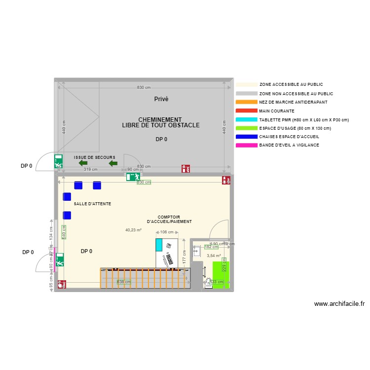 MC-R Performance RDC apr&egrave;s travaux vue accueil. Plan de 0 pièce et 0 m2
