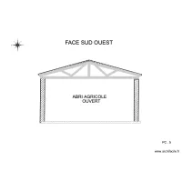 FACE SUD OUEST abri agricole