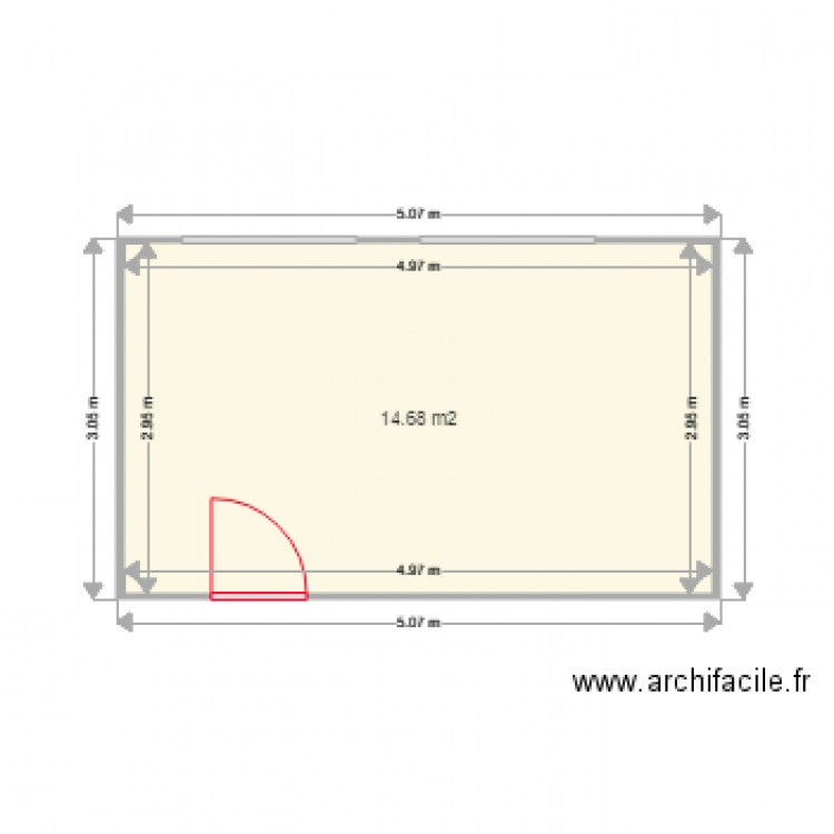 chambre à coucher vide. Plan de 0 pièce et 0 m2