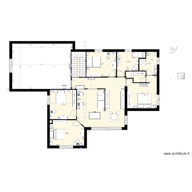 plomberie étage. Plan de 0 pièce et 0 m2