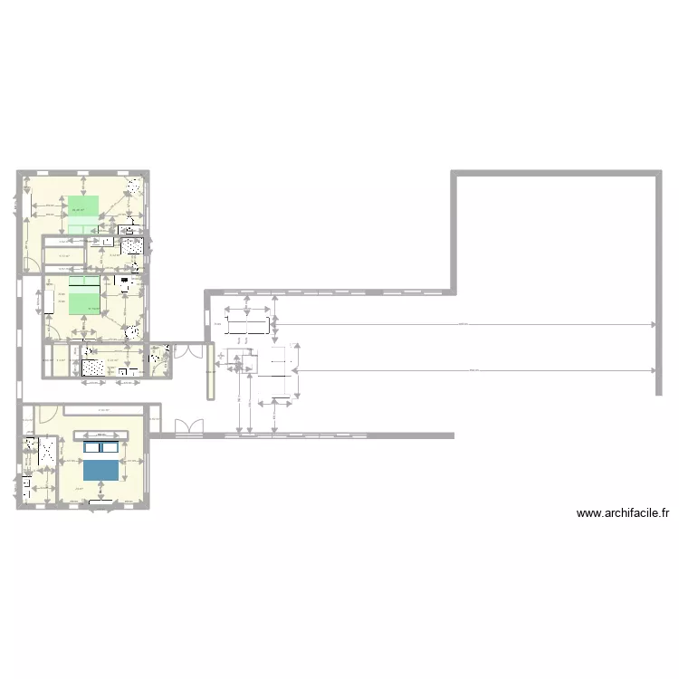 maison moderne. Plan de 