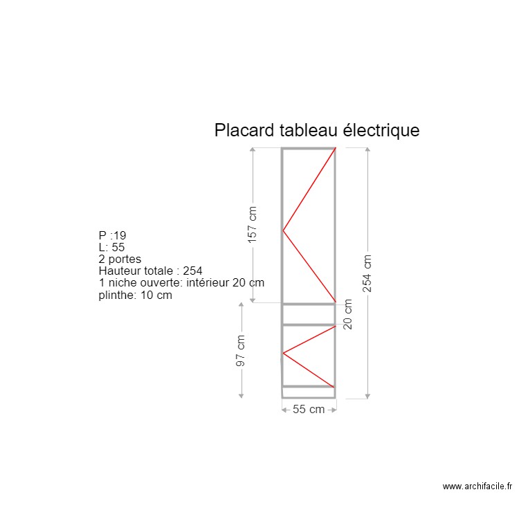 placard électrique J. Plan de 0 pièce et 0 m2