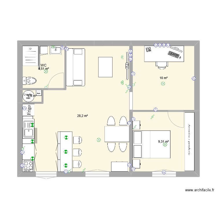 Studio 2. Plan de 0 pièce et 0 m2