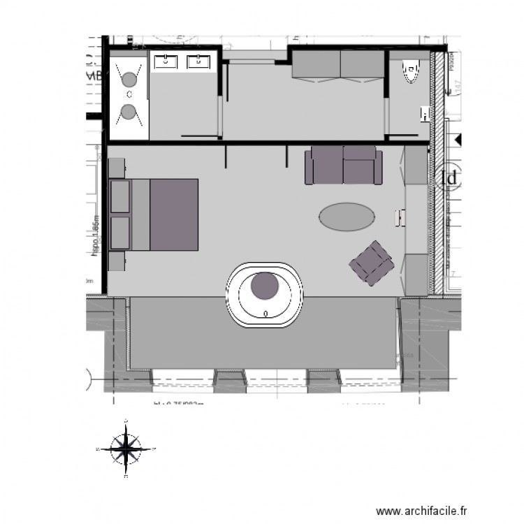 CHAMBRE 8C. Plan de 0 pièce et 0 m2