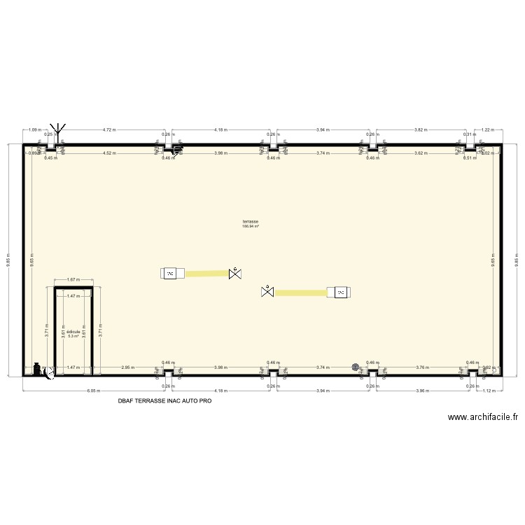 DBAF TERRASSE INAC   . Plan de 0 pièce et 0 m2