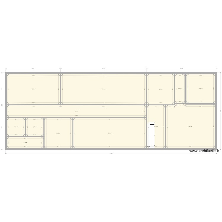 chevrerie nord sud. Plan de 13 pièces et 404 m2