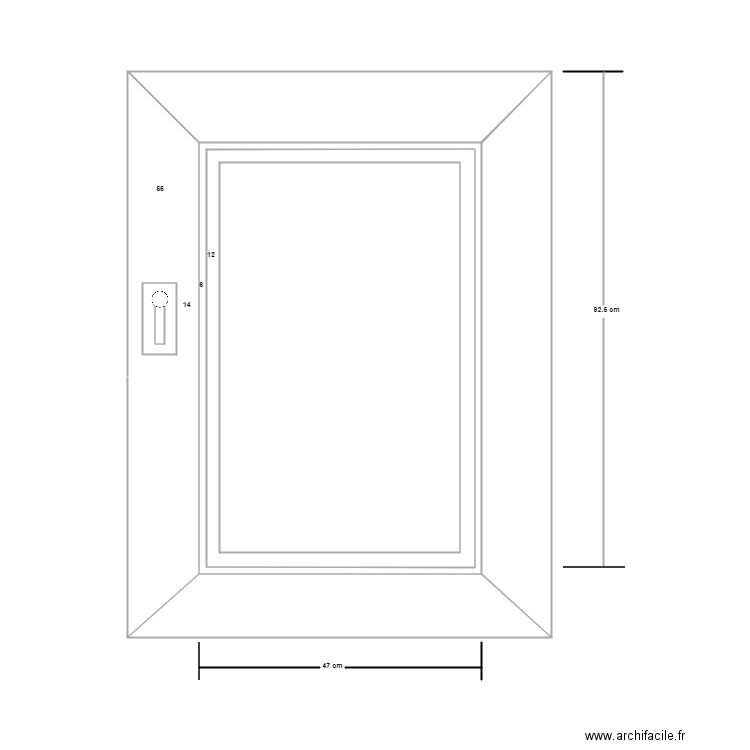 Fenetre . Plan de 6 pièces et 81 m2