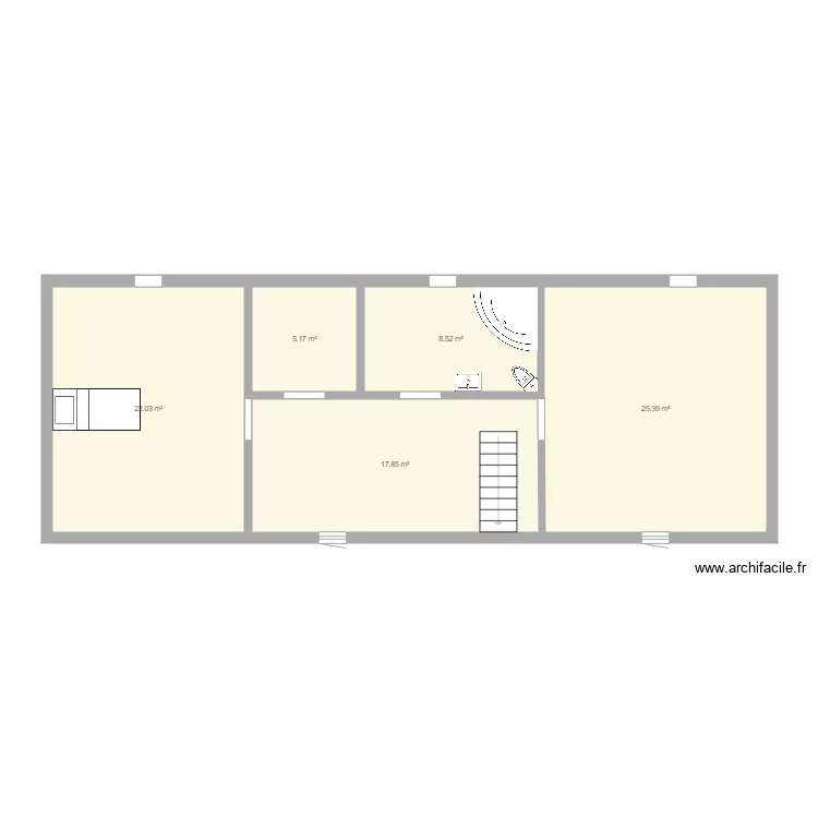 Etage maison. Plan de 
