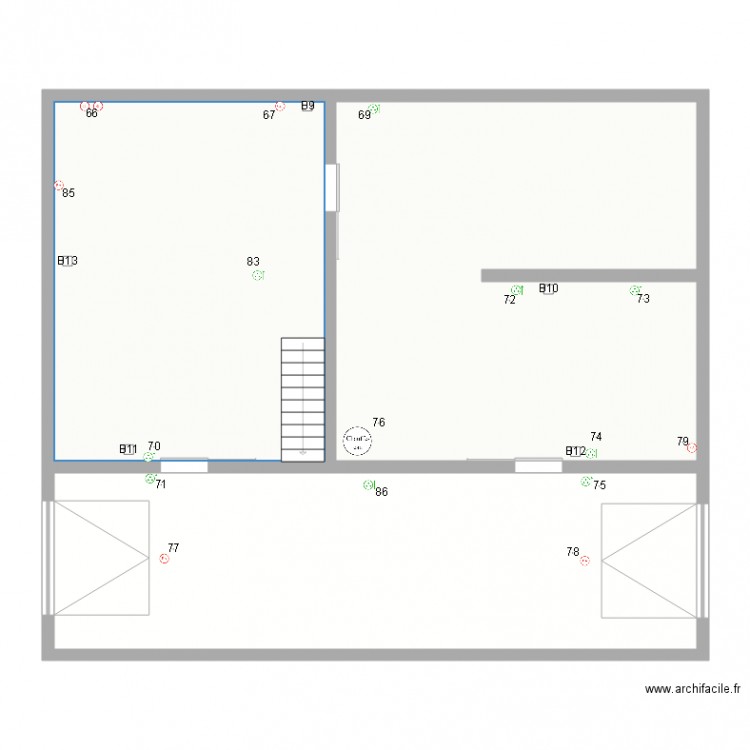 prise de courants sous sol . Plan de 0 pièce et 0 m2