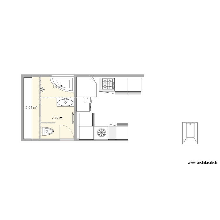 SDB 8 BIS. Plan de 0 pièce et 0 m2