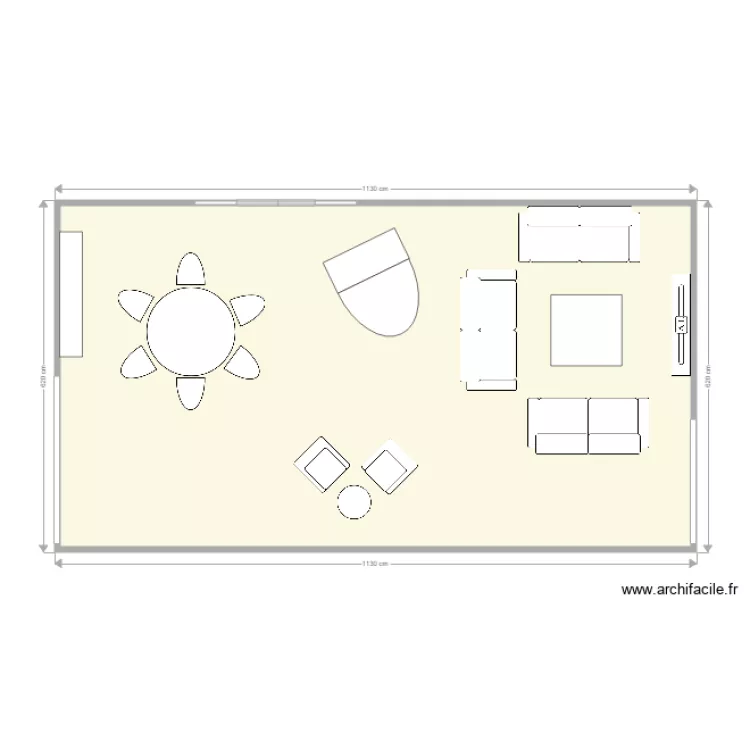 Plan s&eacute;jour. Plan de 