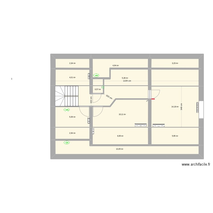 ETAGE ESCALIER CHAUFFERIE 1. Plan de 0 pièce et 0 m2