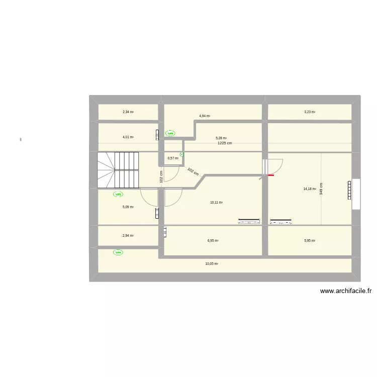ETAGE ESCALIER CHAUFFERIE 1. Plan de 0 pièce et 0 m2