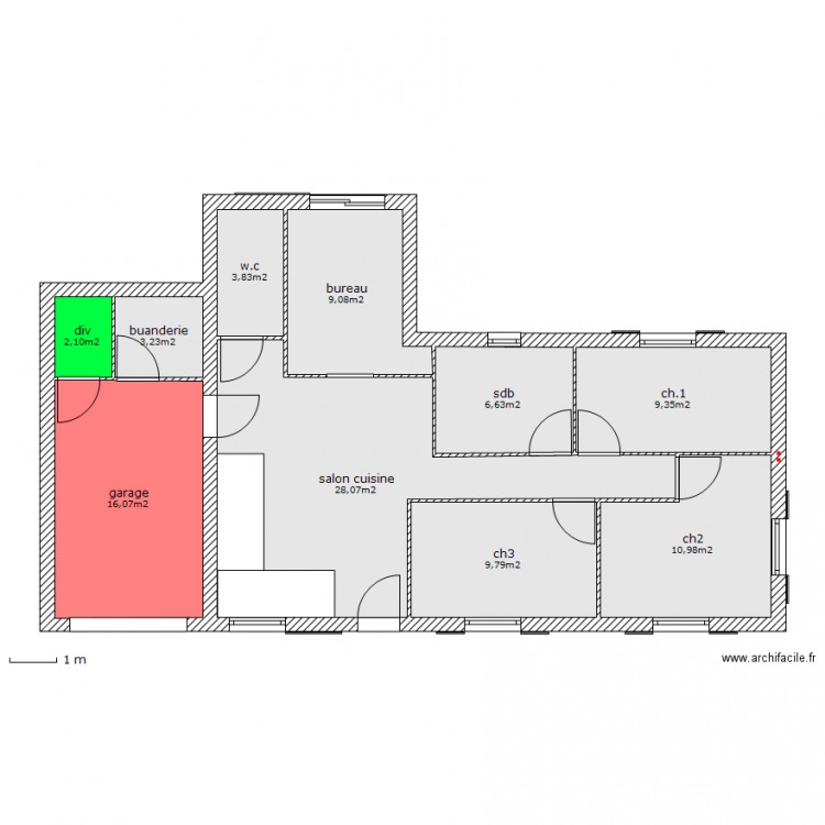 pavillon avec garage. Plan de 0 pièce et 0 m2