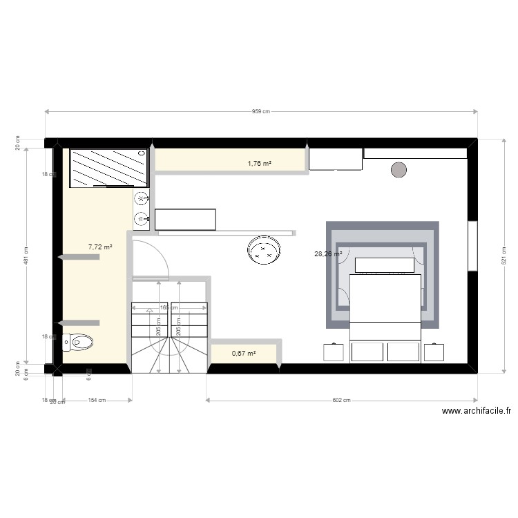 Exercice 3. Plan de 4 pièces et 38 m2