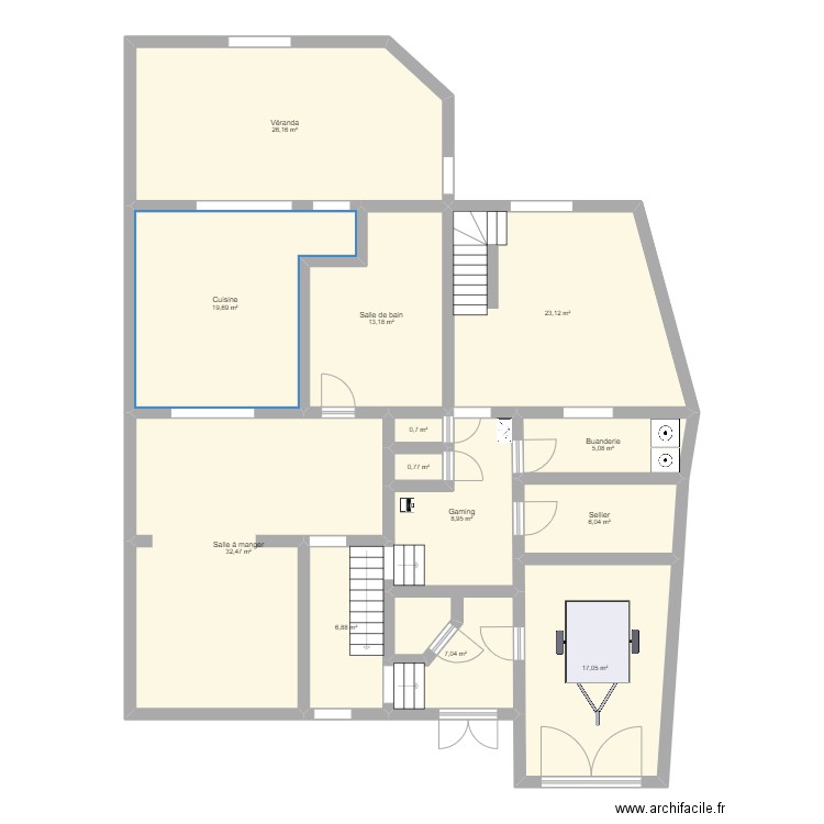 maison rez ext. Plan de 0 pièce et 0 m2