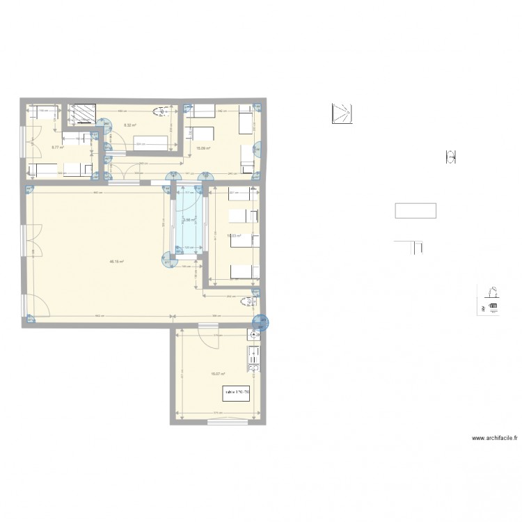 bureau begles6. Plan de 0 pièce et 0 m2