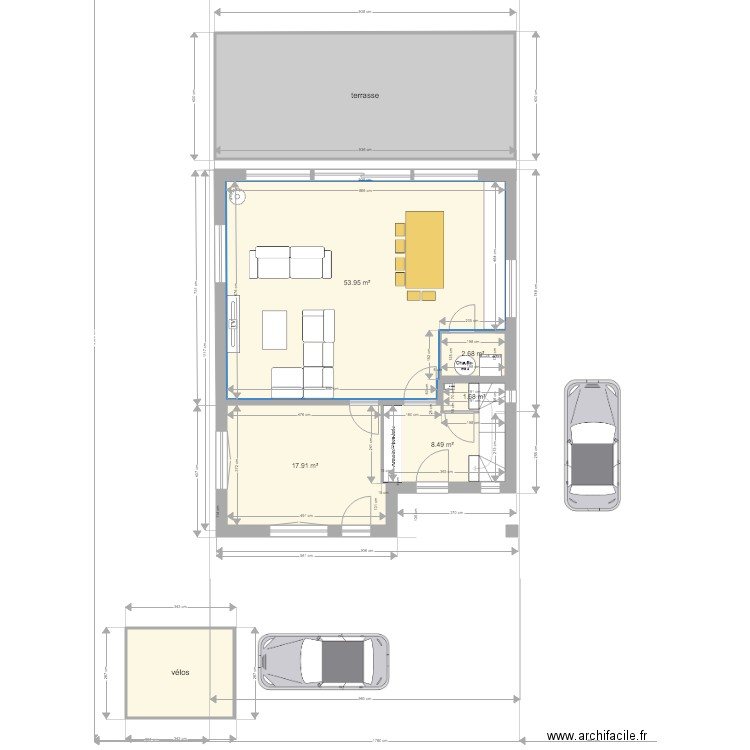 MAISON EN LONG. Plan de 0 pièce et 0 m2