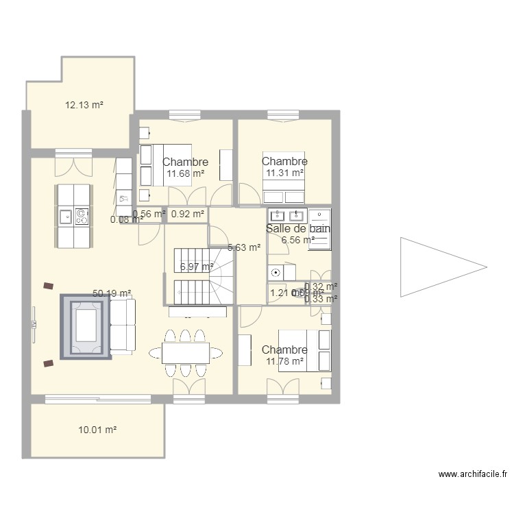 venelles 1975 cuisine ilot. Plan de 0 pièce et 0 m2