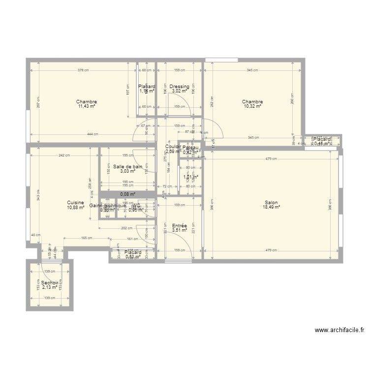 KHARFI avant rénovation. Plan de 0 pièce et 0 m2