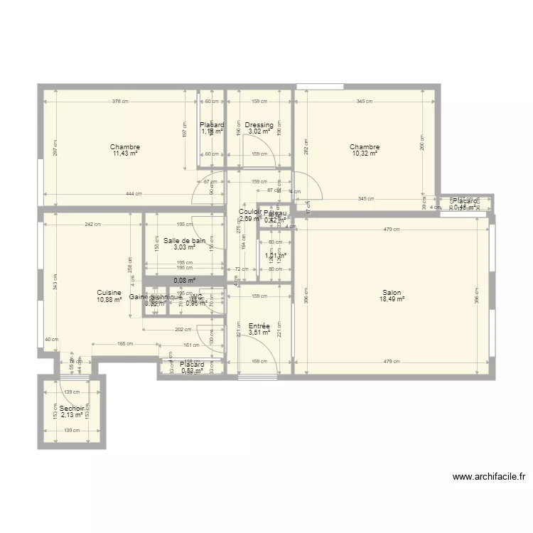 KHARFI avant rénovation. Plan de KHARFI avant rénovation. Plan de