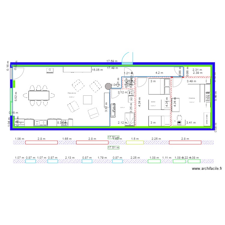 Loft aménagement. Plan de 0 pièce et 0 m2