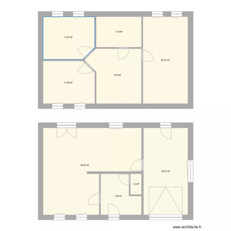 Maison Acosse 1er. Plan de 
