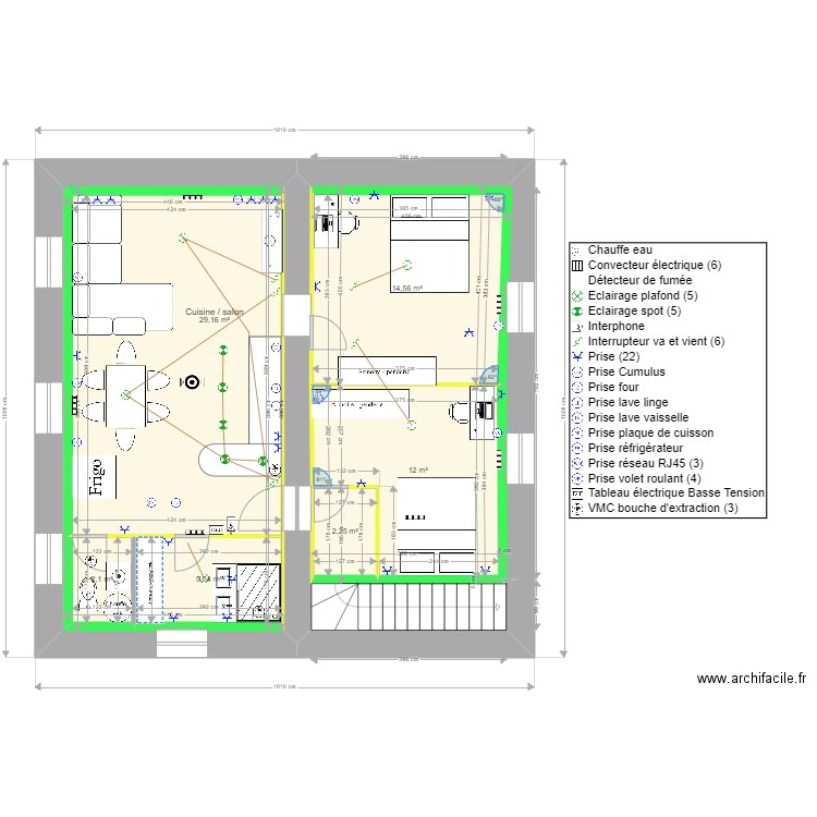 22/08/2022 R+1 -2. Plan de 7 pièces et 105 m2