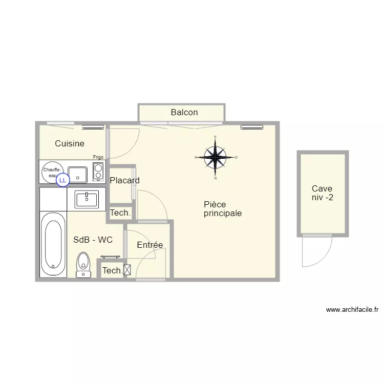 19 Gambetta. Plan de 