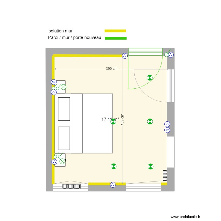 chambre 307 electro. Plan de 0 pièce et 0 m2