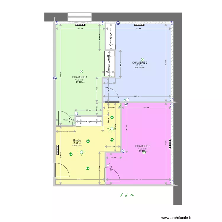 DUBREUCQ RDC Chambres V2. Plan de 