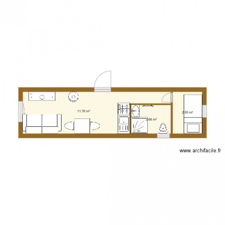 tinyhouse. Plan de 0 pièce et 0 m2