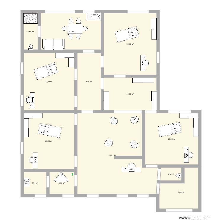 Saint Laurent 2 maison agrandissement . Plan de 13 pièces et 188 m2