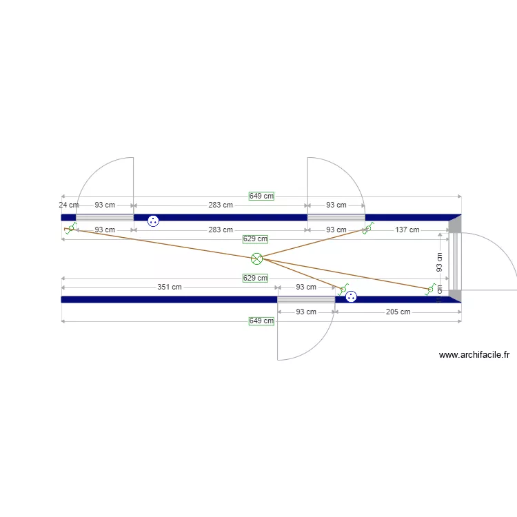 PIECE 8 COULOIR. Plan de PIECE 8 COULOIR. Plan de