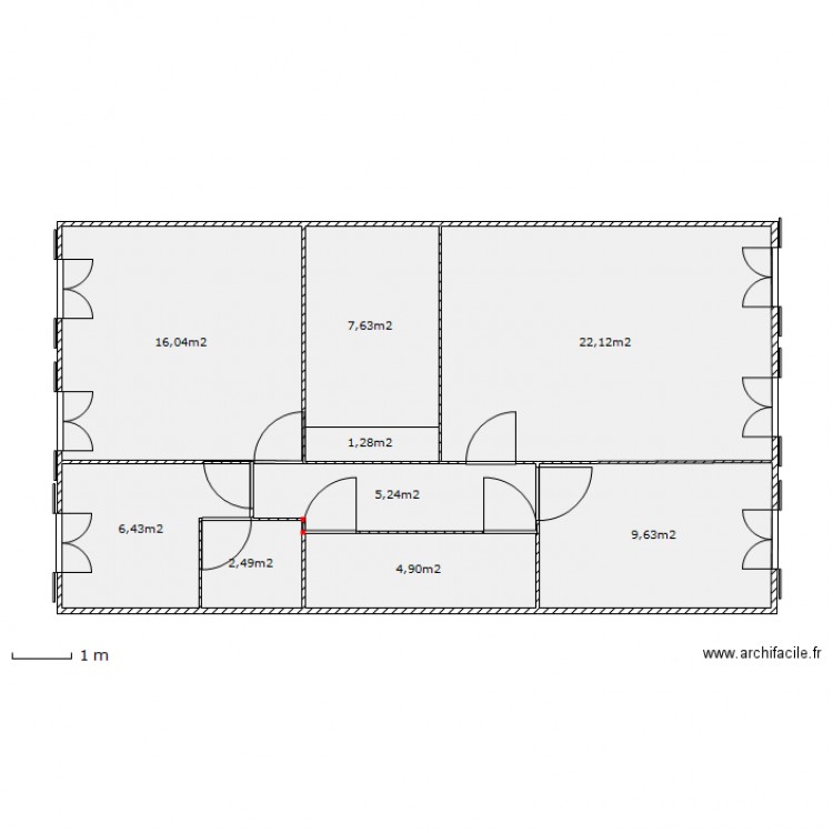 labry existant 1er dressing et couloir. Plan de 0 pièce et 0 m2