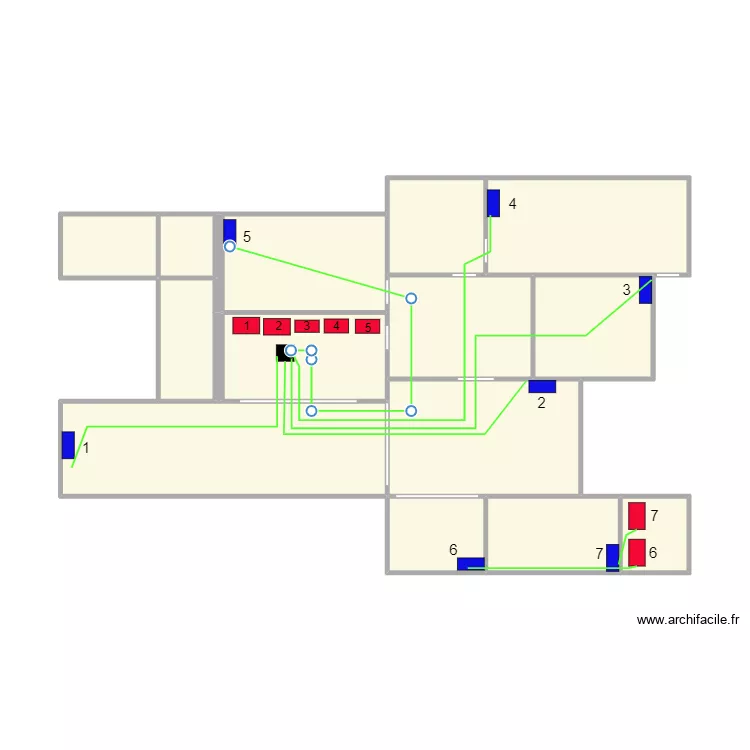 CLIM  villa HERVE et EVE . Plan de 