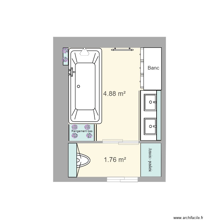 salle bain 2019 3. Plan de 0 pièce et 0 m2