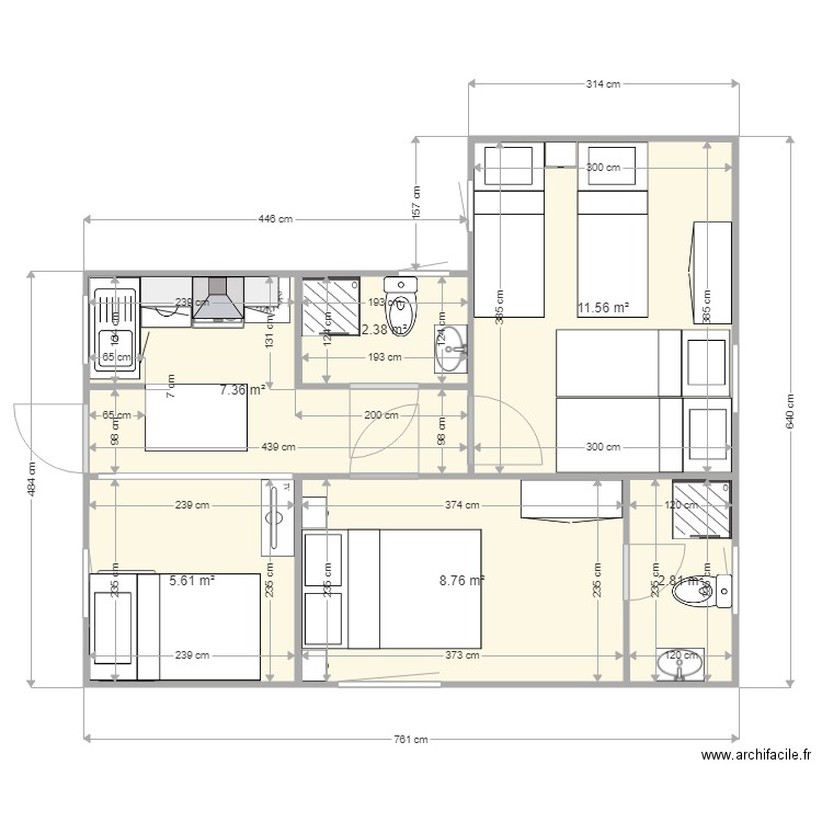 MODELE NICE PLAN DE BASE CONFIGURATION NUIT. Plan de 0 pièce et 0 m2