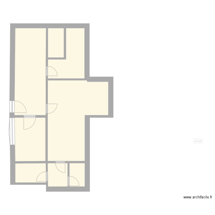 Appartement 29 Actuel RDC. Plan de 7 pièces et 76 m2