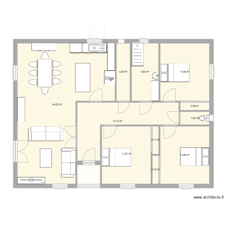 REAMENAGEMENT SOUS SOL PLAN FAVIER 2. Plan de 0 pièce et 0 m2