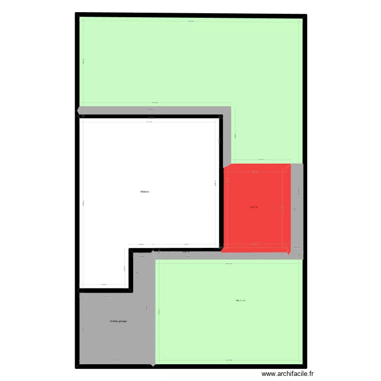 Extérieur. Plan de 5 et 347 m² Extérieur. Plan de 5 et 347 m²