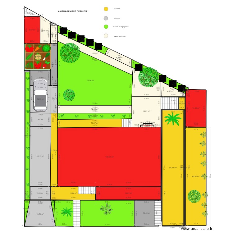 mon extérieur rev2 avec côtes. Plan de 45 pièces et 693 m2